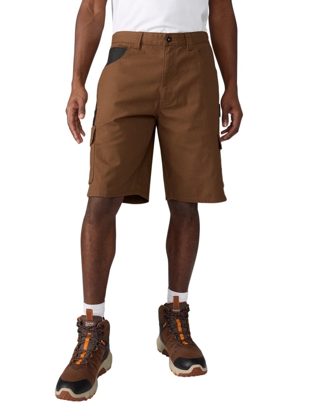 Dickies Brown Workwear Cargo Shorts with Contrast Pocket